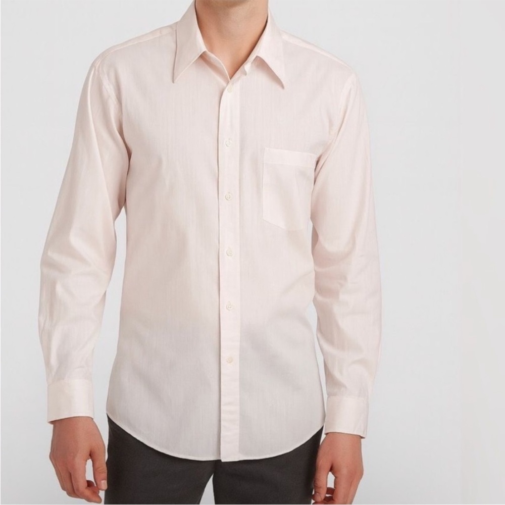 Yves Saint Laurent Pale Pink Long-Sleeve Dress Shirt